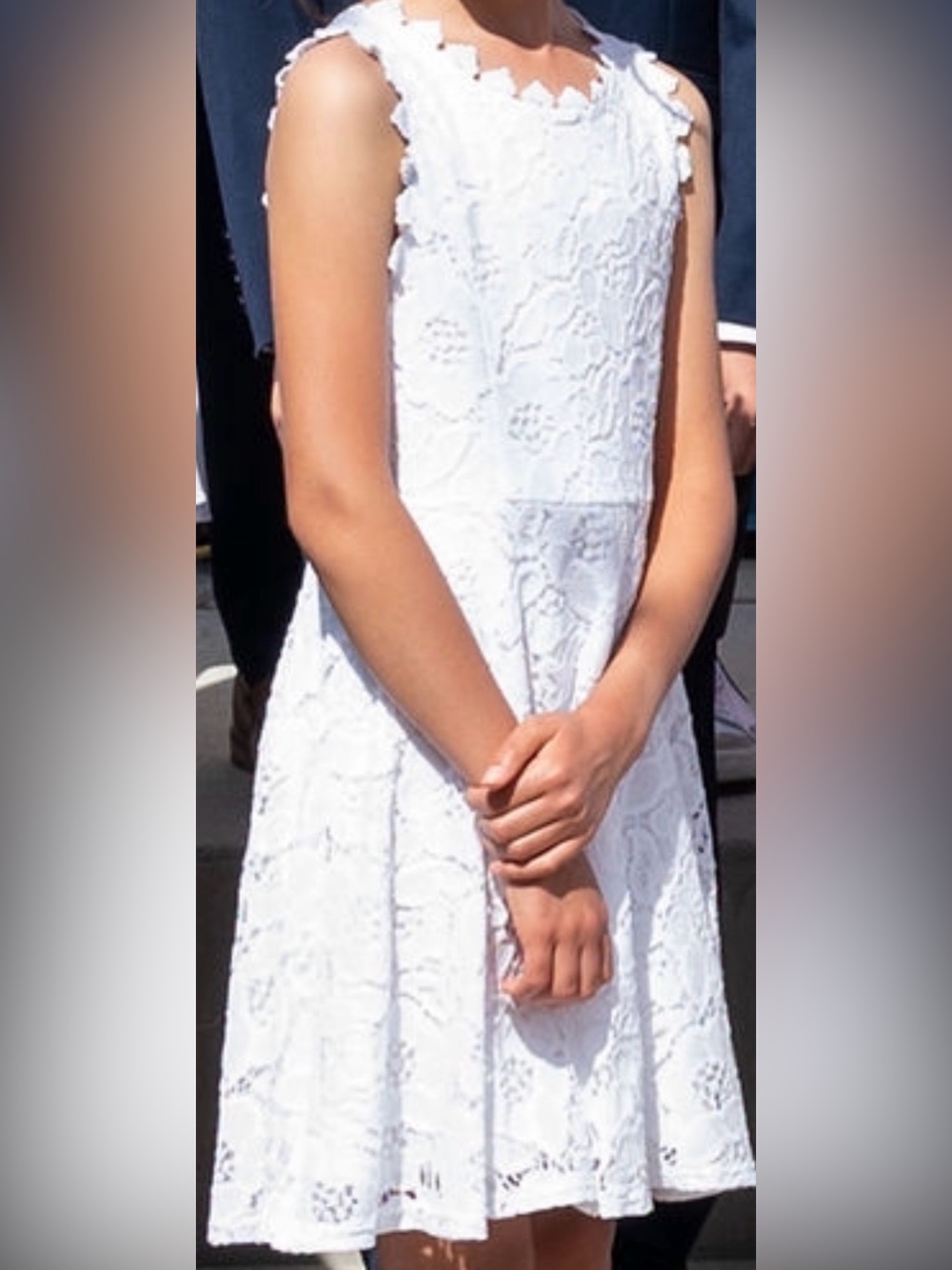 Classic White Lace Kids Dress